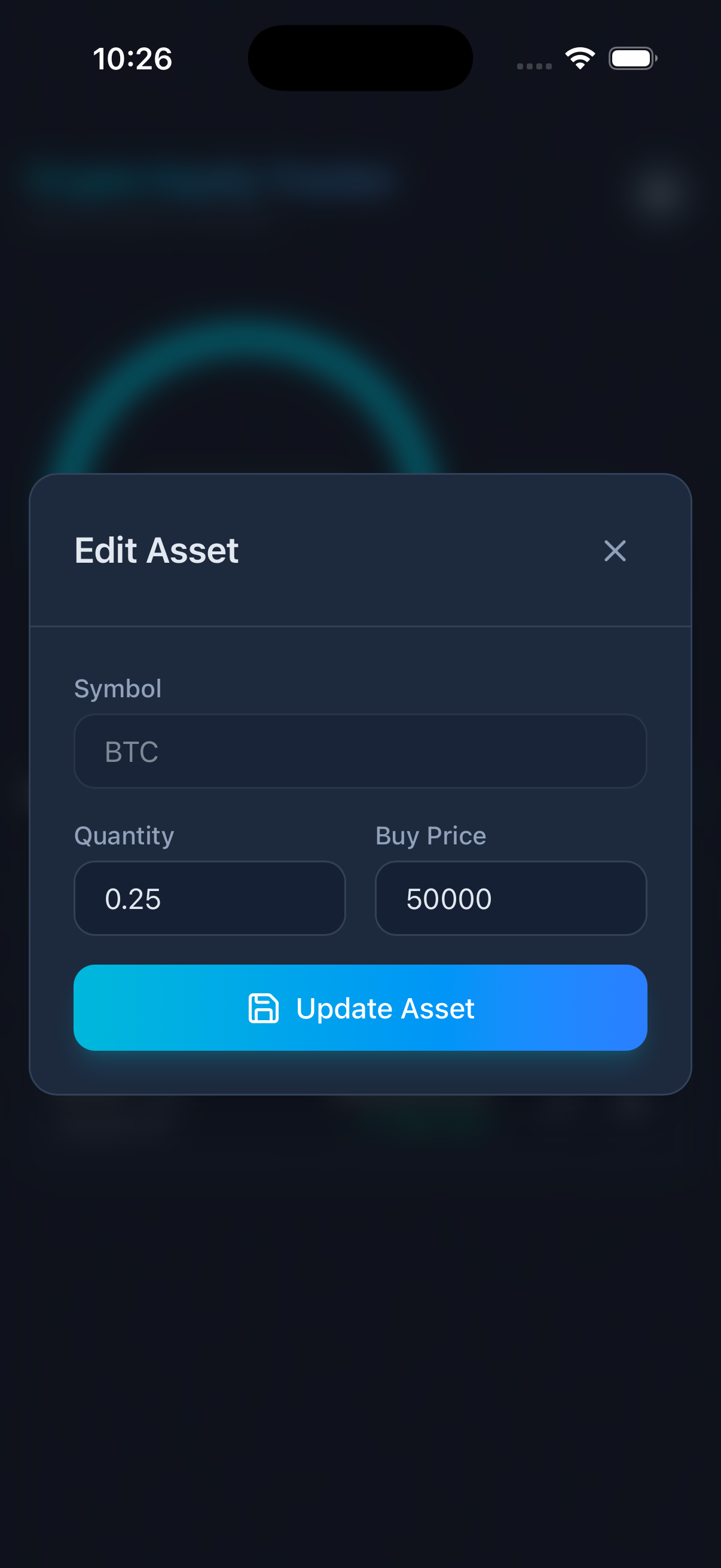 Portfolio overview screenshot